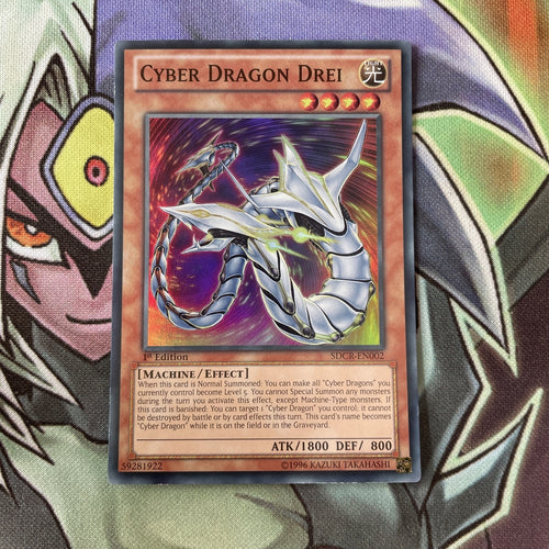SDCR-EN002 Cyber Dragon Drei Super Rare 1st Edition NM Yugioh Card