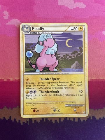 Pokemon Card Flaaffy HeartGold & SoulSilver Uncommon 42/123 Near Mint