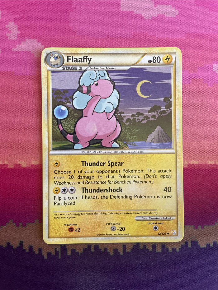 Pokemon Card Flaaffy HeartGold & SoulSilver Uncommon 42/123 Near Mint