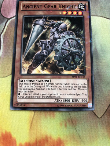 BP01-EN146  Ancient Gear Knight- Starfoil Rare UNL Ed Yugioh Konami Authentic (back)