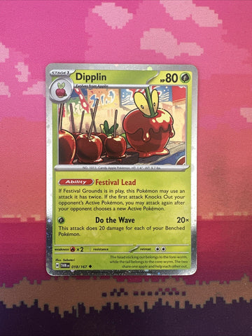 Pokemon Card Dipplin Temporal Forces Cosmo Holo 018/167 NM