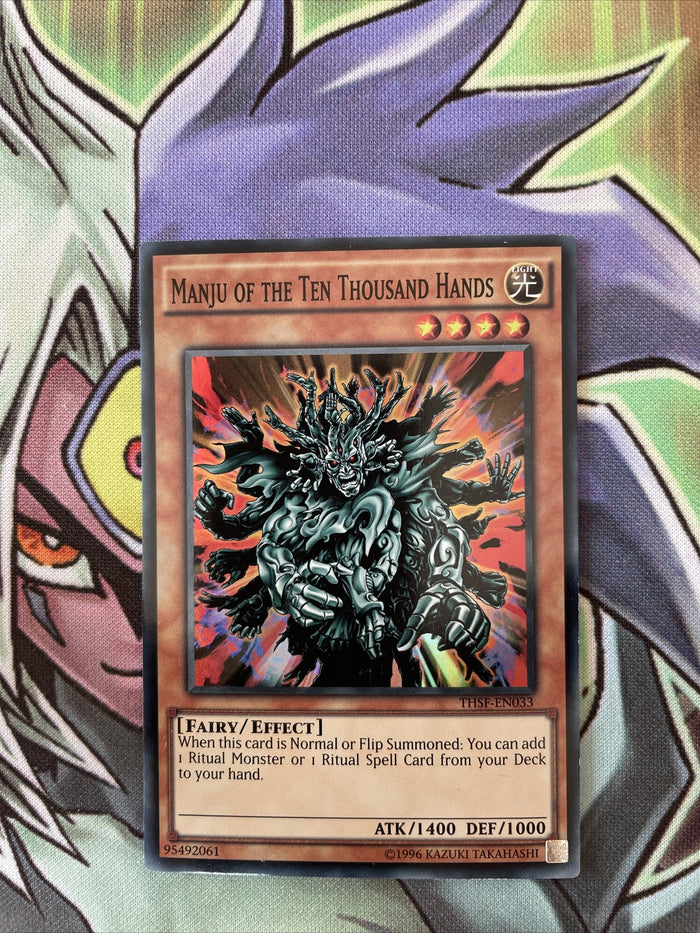 THSF-EN033 Manju Of The Ten Thousand Hands Super Rare UNL Edition Yugioh Card