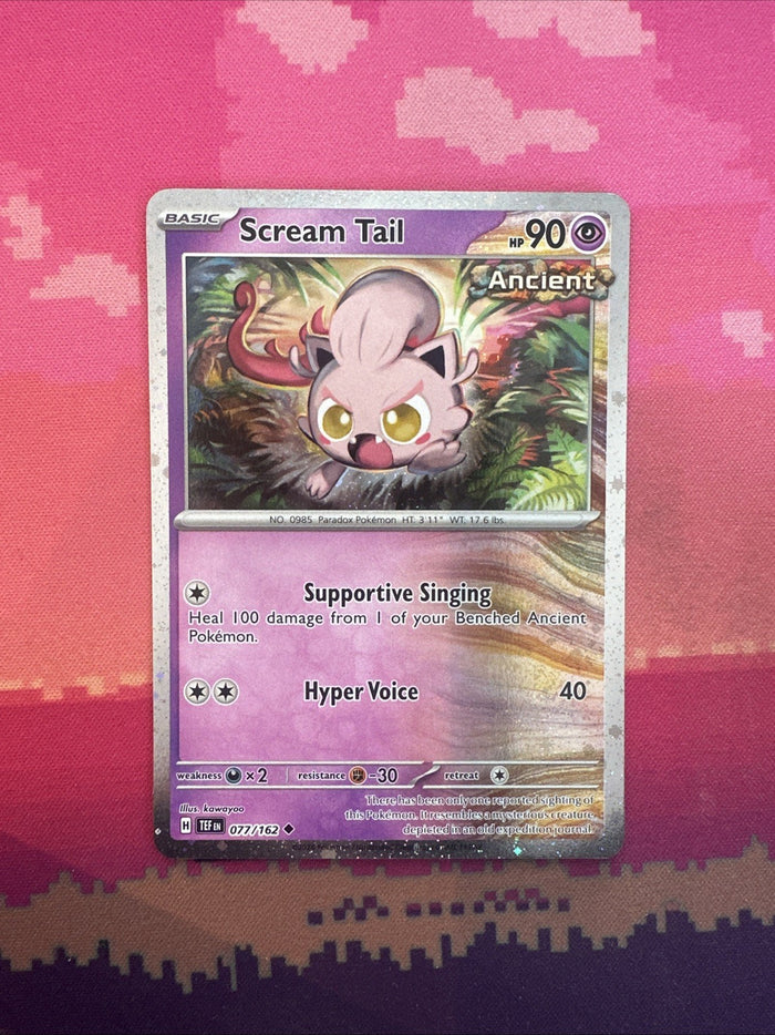 Pokemon Card Scream Tail Temporal Forces Cosmo Holo 077/162 Near Mint