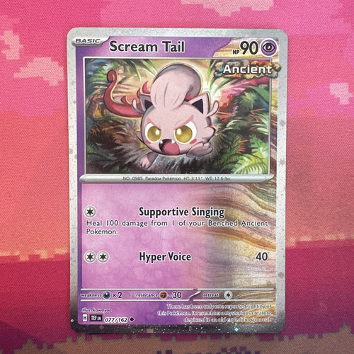 Pokemon Card Scream Tail Temporal Forces Cosmo Holo 077/162 Near Mint