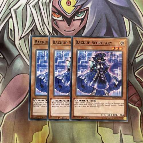 SDCL-EN010 x3 Backup Secretary Common Excellent Condition Yugioh