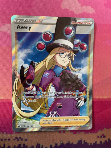 Pokemon Card Avery 187/198 Ultra Rare Chilling Reign NM