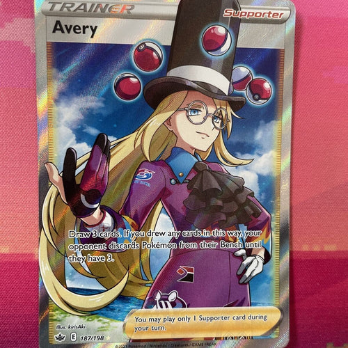 Pokemon Card Avery 187/198 Ultra Rare Chilling Reign NM