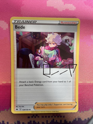 Pokemon Card Bede Crown Zenith Holo Rare 124/159 Near Mint