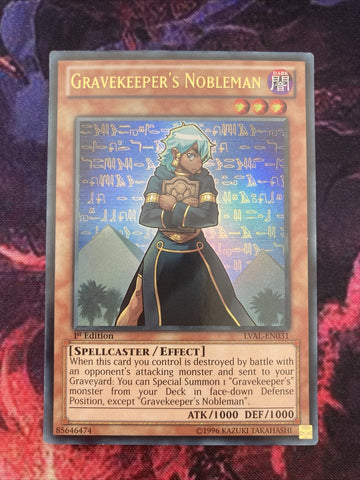 LVAL-EN031 Gravekeeper's Nobleman 1st Edition Ultra Rare Yugioh