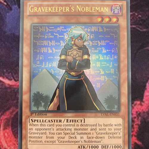 LVAL-EN031 Gravekeeper's Nobleman 1st Edition Ultra Rare Yugioh