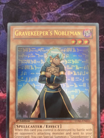 LVAL-EN031 Gravekeeper's Nobleman 1st Edition Ultra Rare Yugioh (back)