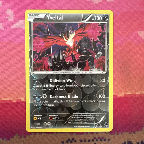 Pokemon Card Yveltal Steam Siege Reverse Holo Rare 65/114 Near Mint