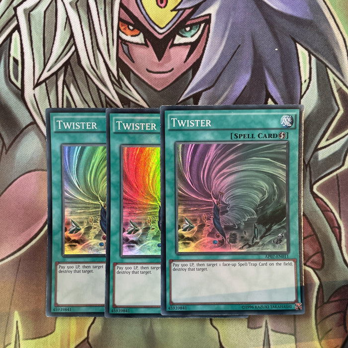 AP07-EN011 x3 Twister Super Rare Excellent Condition Yugioh