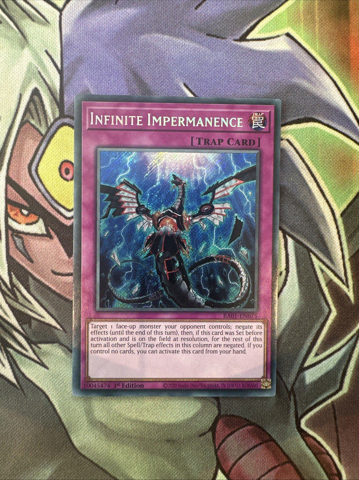 RA01-EN075 Infinite Impermanence Secret Rare 1st Edition NM Yugioh Card