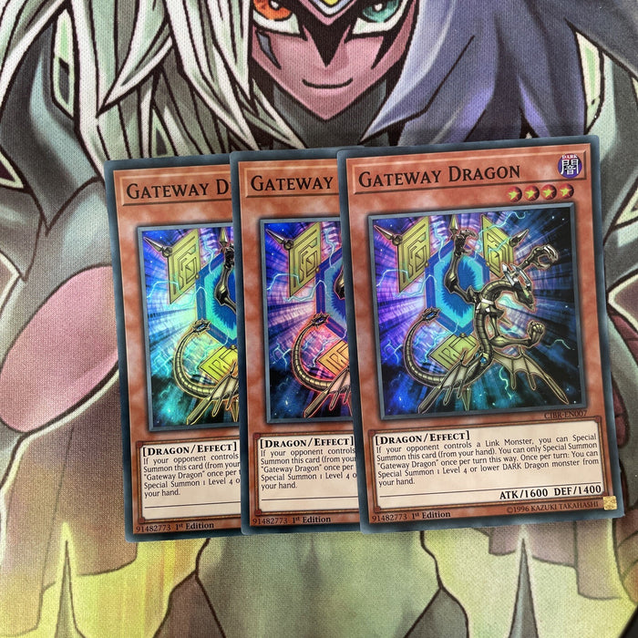 CIBR-EN007 x3 Gateway Dragon Super Rrae Excellent Condition Yugioh