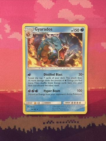 Pokemon Card Gyarados Team Up Holo Rare 30/181 Near Mint