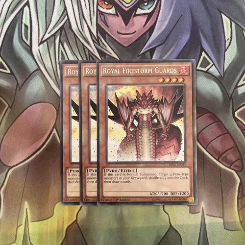 BP03-EN034 x3 Royal Firestorm Guards Rare Excellent Condition Yugioh
