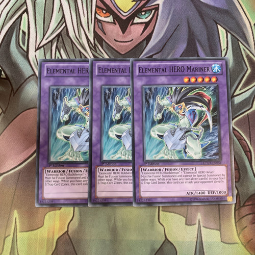LCGX-EN054 x3 Elemental HERO Mariner Common Excellent Condition Yugioh