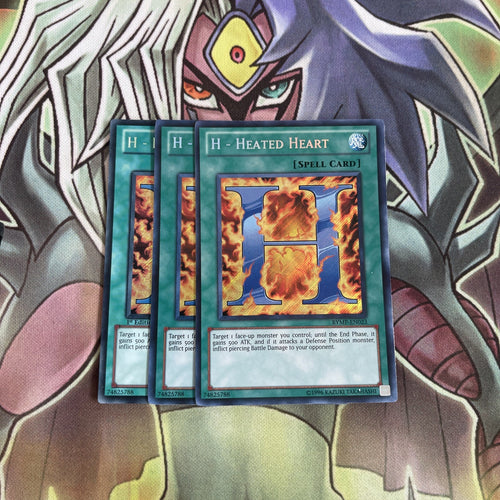 RYMP-EN023 x3 H - Heated Heart Secret Rare Excellent Conditon Yugioh