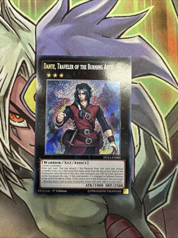 DUEA-EN085 Dante, Traveler Of The Burning Abyss Secret 1st Edition NM Yugioh