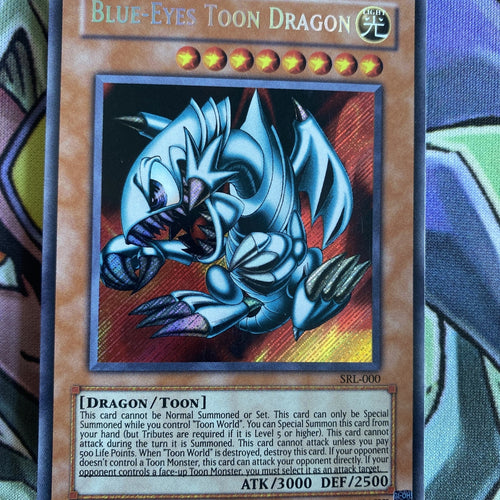 SRL-000 Blue-Eyes Toon Dragon Secret Rare UNL Edition NM Yugioh Card