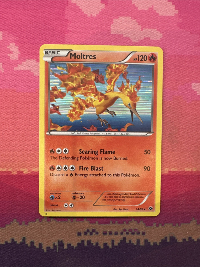 Pokemon Card Moltres Next Destinies Holo Rare 14/99 NM
