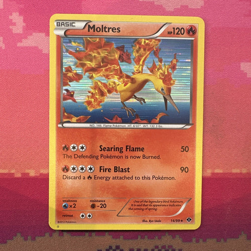 Pokemon Card Moltres Next Destinies Holo Rare 14/99 NM