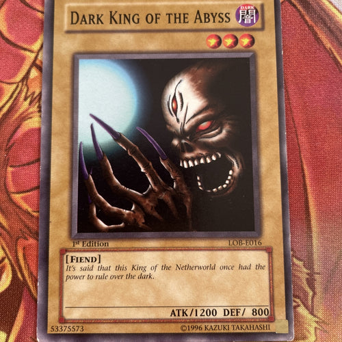 lob-e016 Dark King of the Abyss 1st Edition (VG) Common Yugioh!