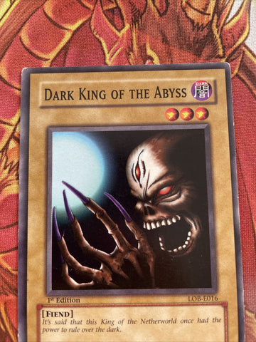 lob-e016 Dark King of the Abyss 1st Edition (VG) Common Yugioh! (back)