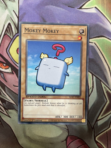 SGX1-ENI03 Mokey Mokey Common 1st Edition NM Yugioh Card