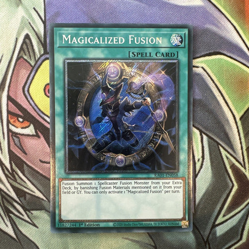 RA01-EN058 Magicalized Fusion Platinum Secret  Rare 1st Edition NM Yugioh Card