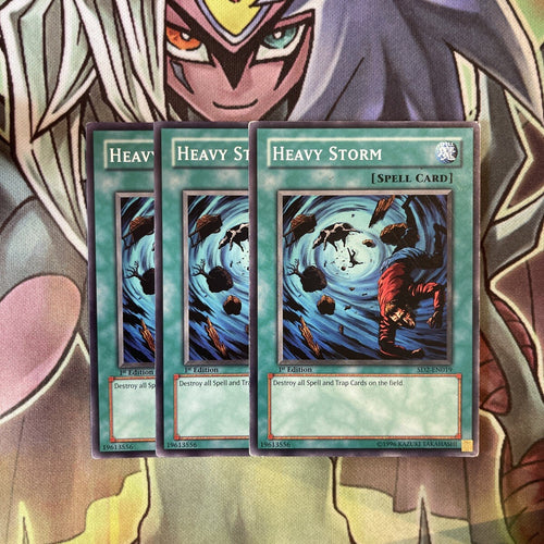 SD2-EN019 x3 Heavy Storm Common Excellent Condition Yugioh