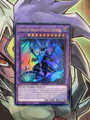 LEDE-EN092 Veidos The Dragon Of Endless Darkness Ultra 1st Edition NM Yugioh