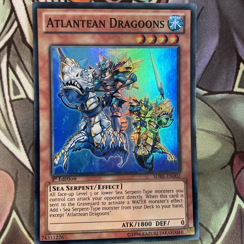 SDRE-EN002 Atlantean Dragoons Super Rare 1st Edition Near Mint Yugioh