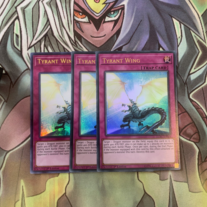 LCKC-EN054 x3 Tyrant Wing Ultra Rare Excellent Condition Yugioh