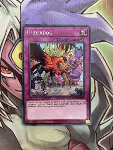 BLVO-EN092 Underdog Secret Rare 1st Edition NM Yugioh Card