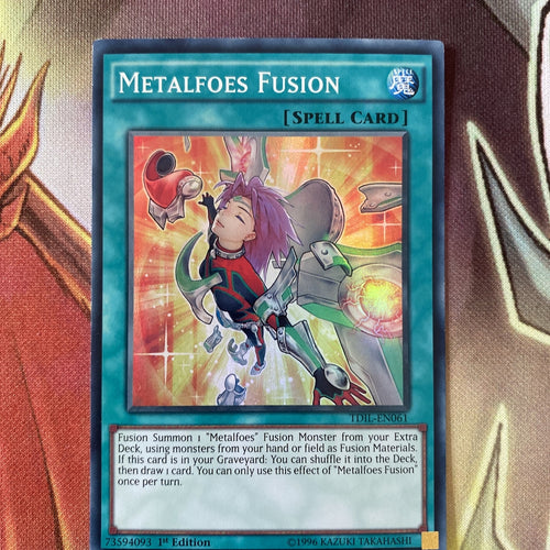 TDIL-EN061 Metalfoes Fusion Super Rare 1st Edition Mint YuGiOh Card