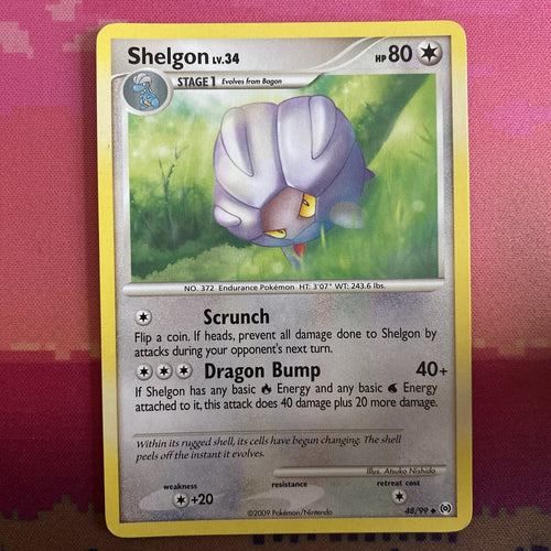 Pokemon Card Shelgon Arceus Uncommon 48/99 Light Play