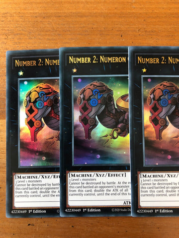 BLAR-EN023 NUMBER 2: NUMERON GATE DVE 1ST EDITION MINT pack Fresh Yugioh (back)
