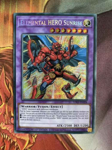LDS3-EN104 Elemental Hero Sunrise Secret Rare 1st Edition NM Yugioh Card