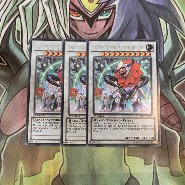 LVAL-EN058 x3 Leo, the Keeper of the Sacred Tree Rare Excellent Condition Yugioh
