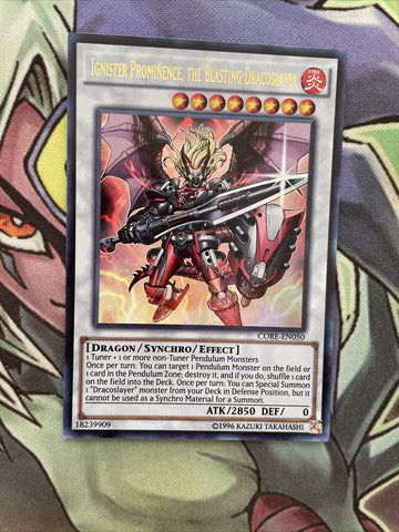 CORE-EN050 Ignister Prominence, The Blasting Dracoslayer Unlimite NM Yugioh Card