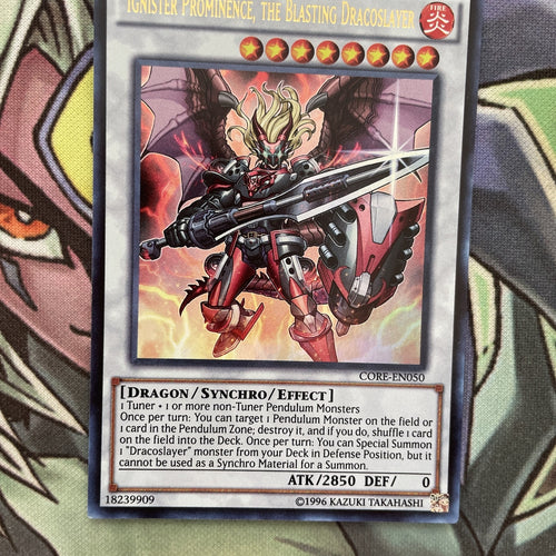 CORE-EN050 Ignister Prominence, The Blasting Dracoslayer Unlimite NM Yugioh Card