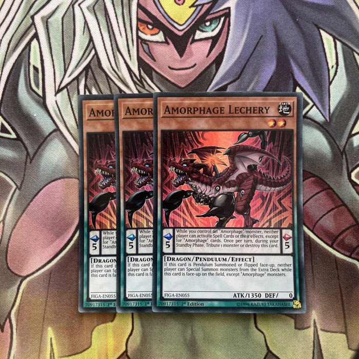 FIGA-EN055 x3 Armorphage Lechery Super Rare Excellent Condition Yugioh