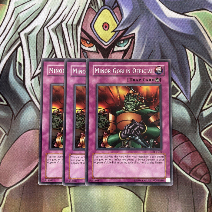 PSV-052 x3 Minor Goblin Official Common Excellent Condition Yugioh