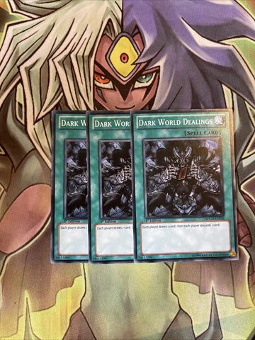 SDGU-EN026 x3 Dark World Dealings Common Excellent Condition Yugioh