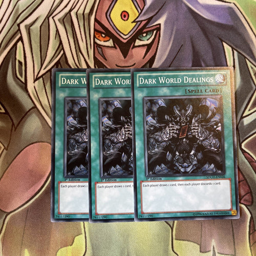 SDGU-EN026 x3 Dark World Dealings Common Excellent Condition Yugioh