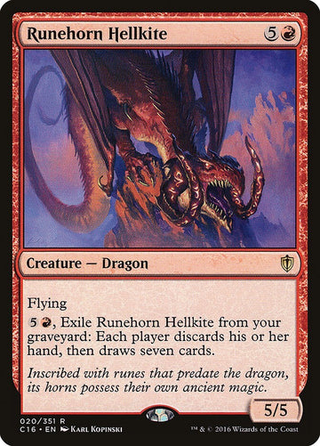 Runehorn Hellkite - Commander 2016 Excellent Magic MTG