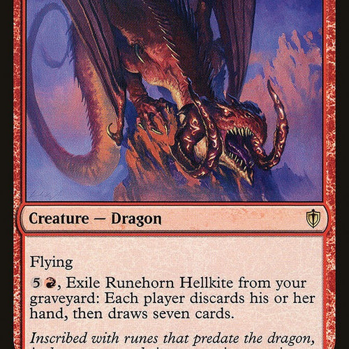 Runehorn Hellkite - Commander 2016 Excellent Magic MTG