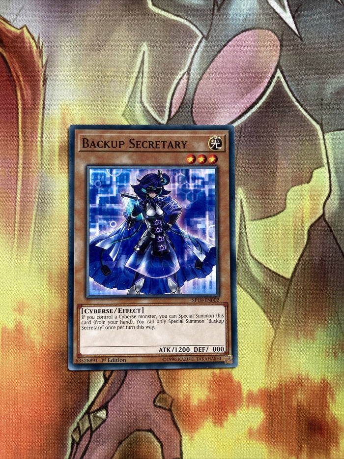 SP18-EN002 Backup Secretary - Starfoil Rare 1st Edition New Star Pack Yugioh